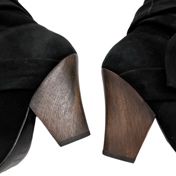 IRO Suede Peep Toe Booties Wrap Strap - Picture 4 of 16